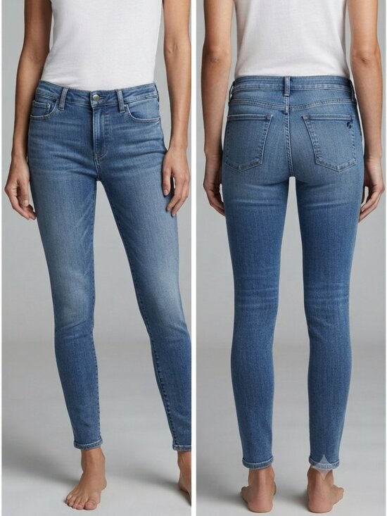 DL1961 Denim - DL1961 Florence Instasculpt Skinny Jeans Medium Wash Mid Rise Women's Size 28